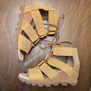SOREL Joanie II Lace Wedge Sandals